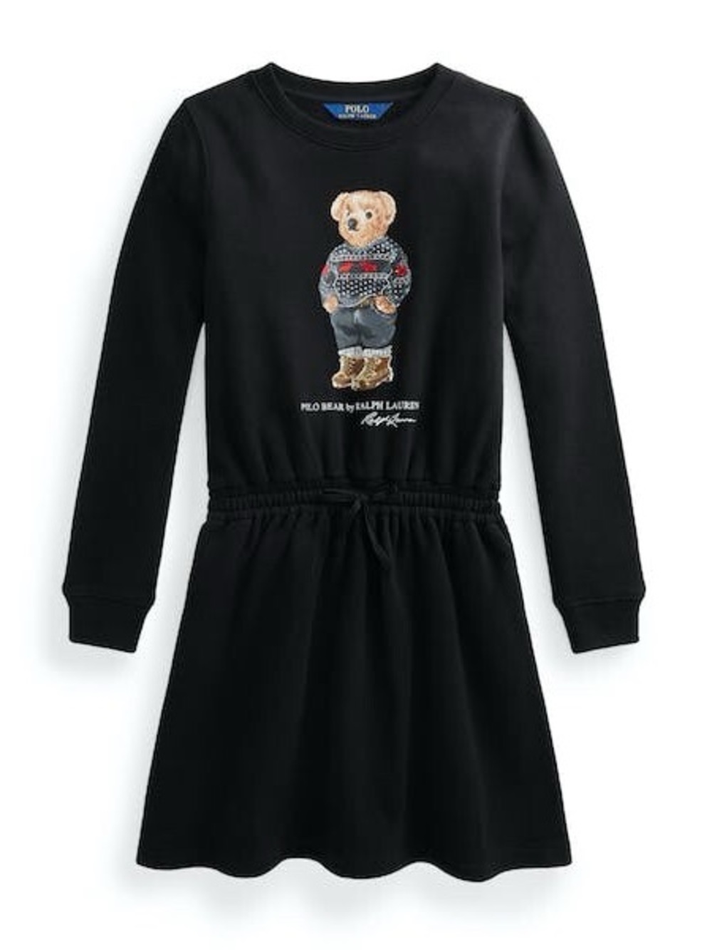 Ralph Lauren Black Sweatshirt with Bear Graphic